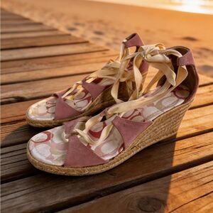 COACH ROSIE ESPADRILLES PINK SIZE 11M